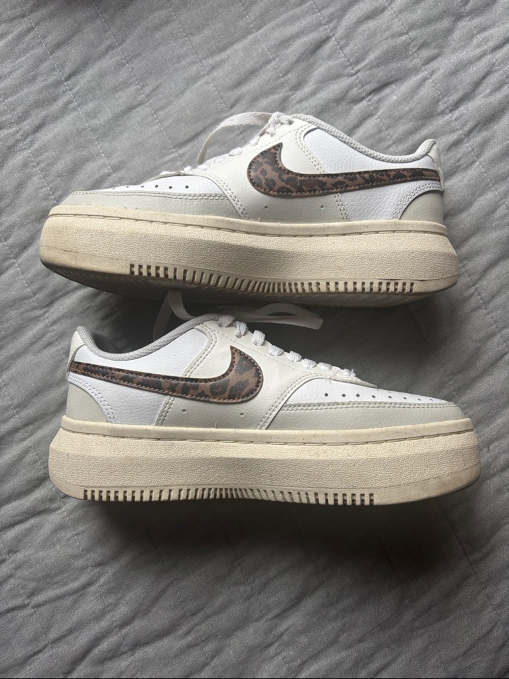Nike Court Vision Alta Leopard Swoosh Sneakers